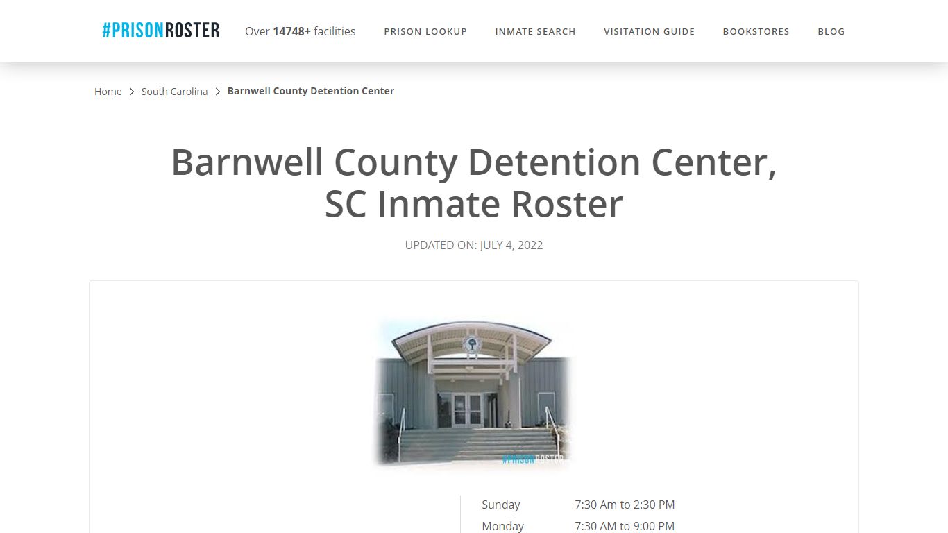 Barnwell County Detention Center, SC Inmate Roster - Prisonroster
