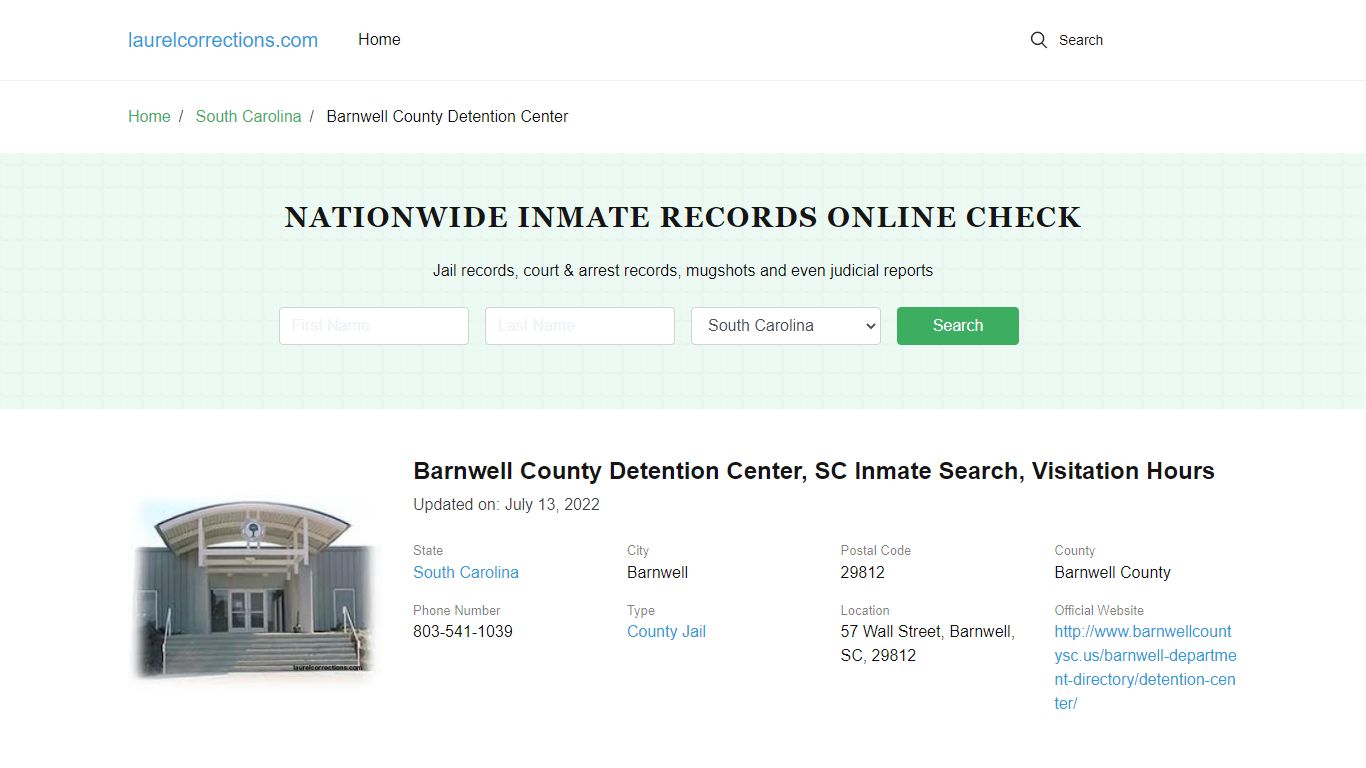 Barnwell County Detention Center - laurelcorrections.com