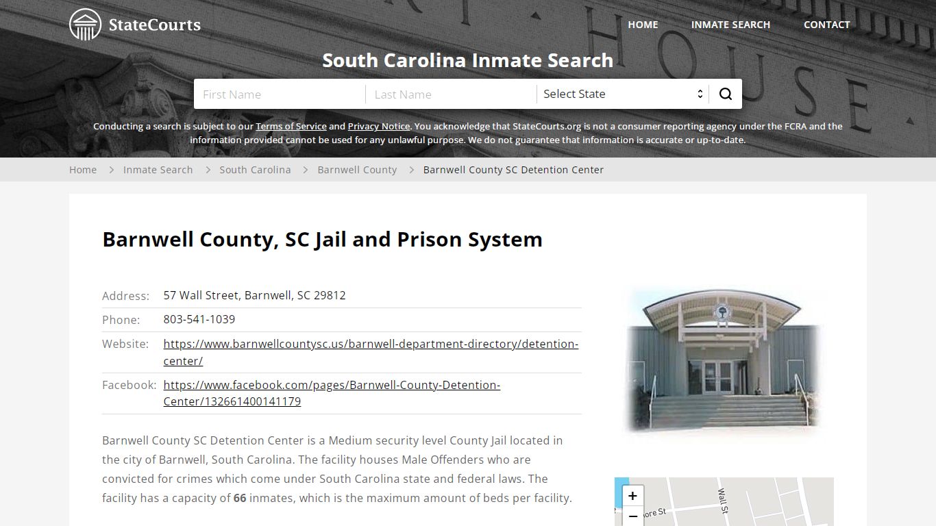 Barnwell County SC Detention Center Inmate Records Search, South ...