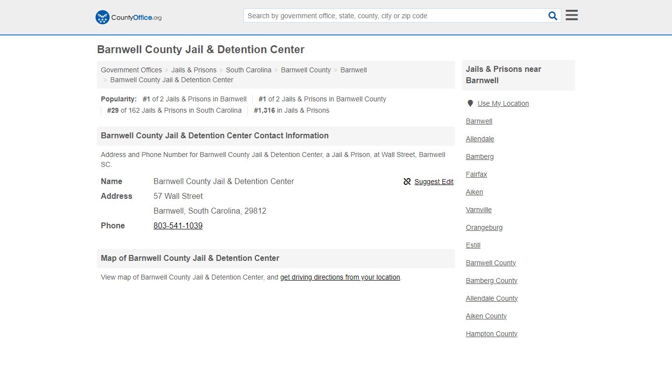 Barnwell County Jail & Detention Center